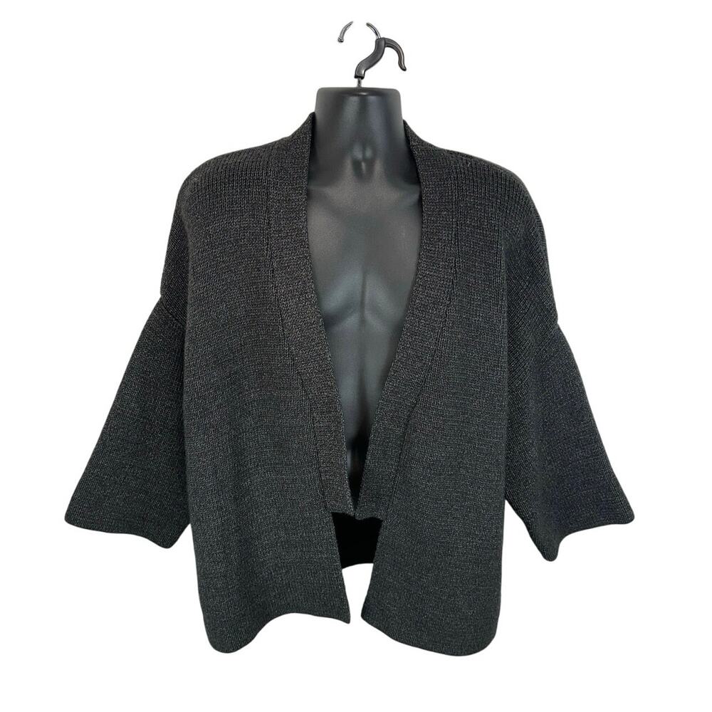 Pilcro Charcoal Gray Open Front Kimono Cardigan Knit One Size Boho
